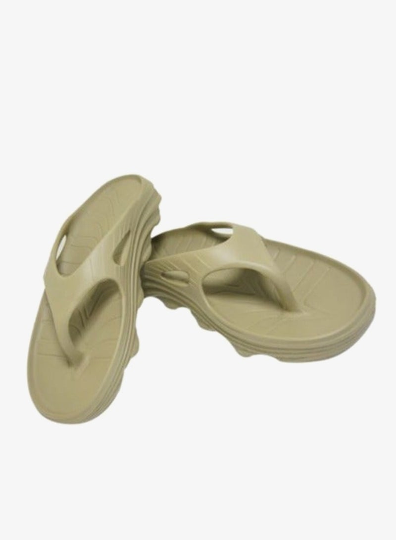 Doubleu Riva Men Comfortable & Light Weight KHAKI Slipper - Image 2