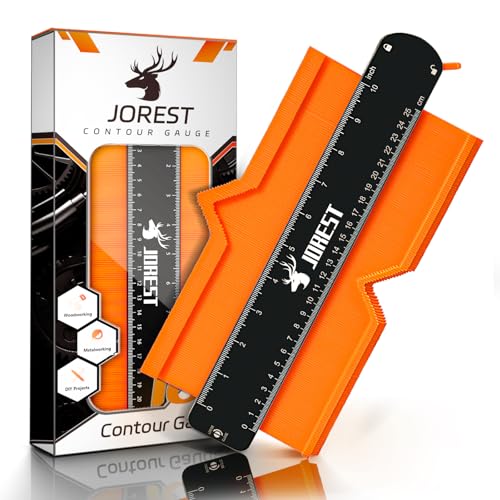 Jorest جهاز قياس الشكل JOREST مع قفل (10 بوصة)، أفكار هدايا للرجال والآباء والنجارين وعمال الصيانة، أداة قياس للأرضيات البلاط، تركيب السجاد، الأعمال الخشبية، قياس الزاوية/الشكل/الحدود/الحواف - Image 1
