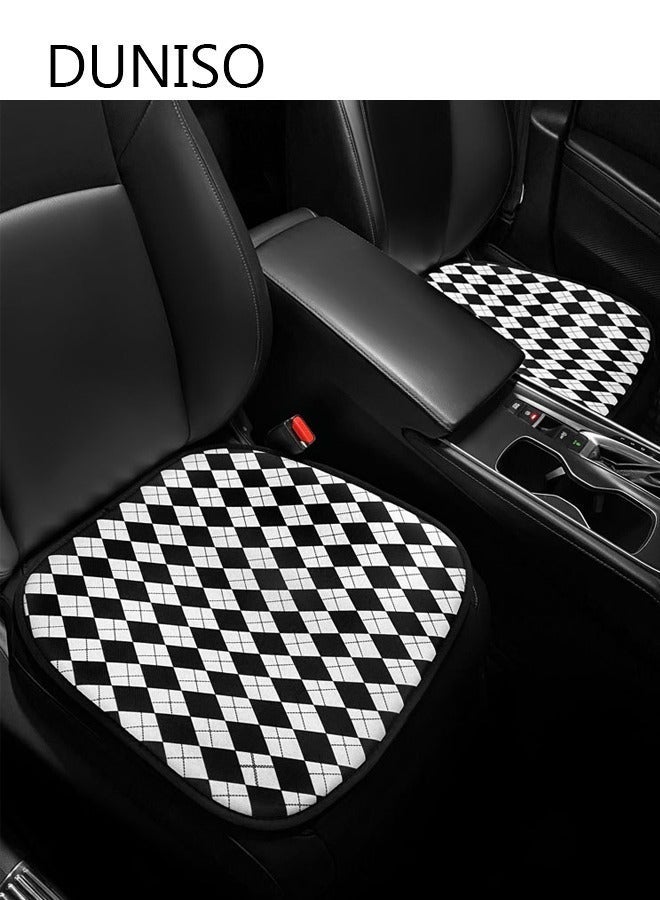 DUNISO 2 PCS Front Car Seat Covers, Automotive Interior Decoration, Universal Protectors for Front Seats Anti-Slip Cushions Wrap Fits Most of Vehicles - Image 1