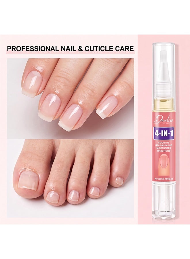 danliss 4-in-1, Smooths, Strengthens, Moisturizes, Brightens, Cuticle Oil Pen, Nail & Cuticle Care Oil for Dry, Cracked & Brittle Nails 5ml - Image 2