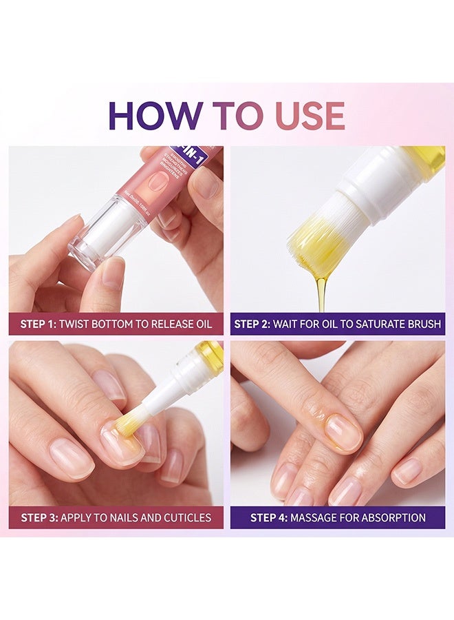 danliss 4-in-1, Smooths, Strengthens, Moisturizes, Brightens, Cuticle Oil Pen, Nail & Cuticle Care Oil for Dry, Cracked & Brittle Nails 5ml - Image 5