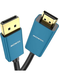 HDMI to DP 4K Cable 3Mtr, DisplayPort to HDMI 4K@60Hz Cable,Support Eyefinity Multi-Display, Gold-Plated Connector and Aluminum Alloy Body