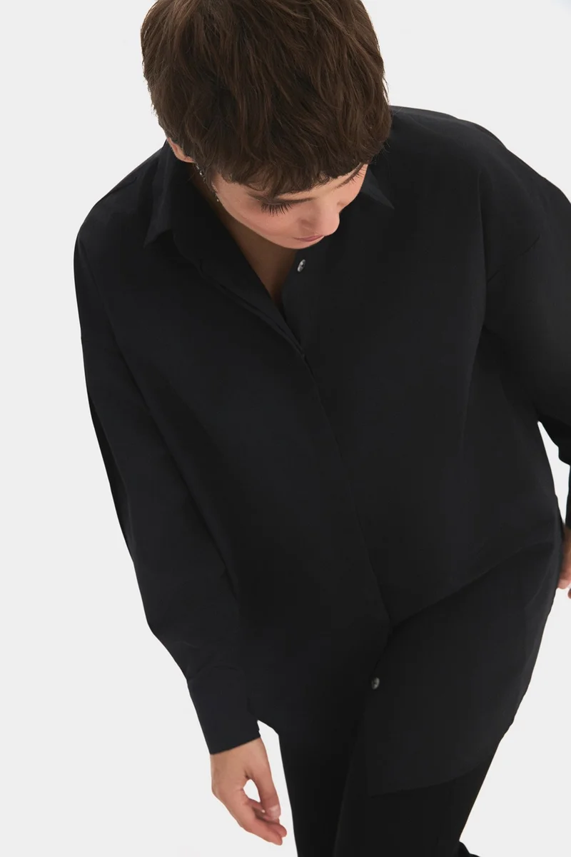 JUNE Women's Cotton Blend Oversize/Wide Pattern Shirt