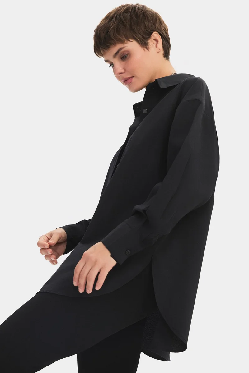 JUNE Women's Cotton Blend Oversize/Wide Pattern Shirt