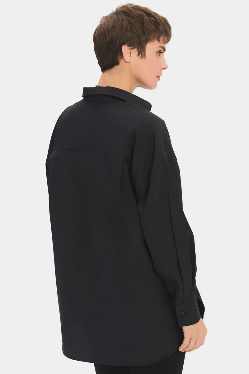 JUNE Women's Cotton Blend Oversize/Wide Pattern Shirt