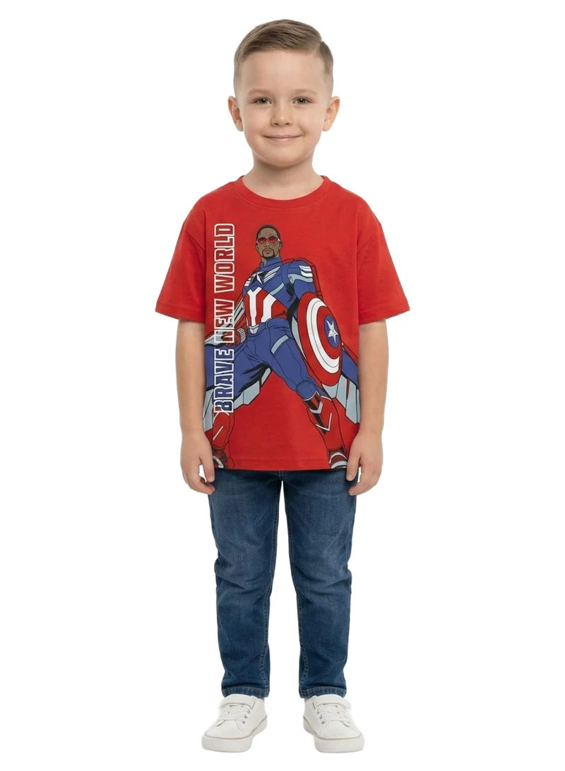 MARVEL Toddler Boys Marvel Captain America “Brave New World” Printed T-Shirt