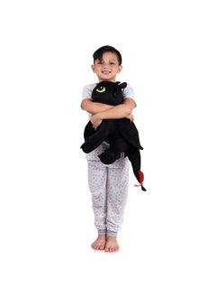 Franco Kids Bedding Super Soft Plush Cuddle Pillow Buddy, One Size, How To Train Your Dragon Toothless, Black  - Image 2