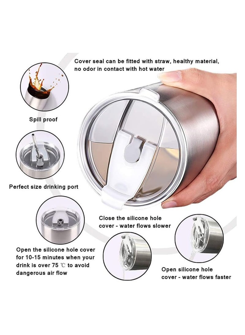 VIO 30OZ Stainless Steel Insulated Travel Mug 890ML Vacuum Double Wall Thermos Cup for Hot Cold Drinks Portable Sports Water Bottle with Handle Straw Tumbler Ideal for Car Gym Outdoor Activities - Image 3