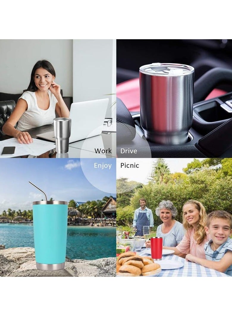 VIO 30OZ Stainless Steel Insulated Travel Mug 890ML Vacuum Double Wall Thermos Cup for Hot Cold Drinks Portable Sports Water Bottle with Handle Straw Tumbler Ideal for Car Gym Outdoor Activities - Image 4