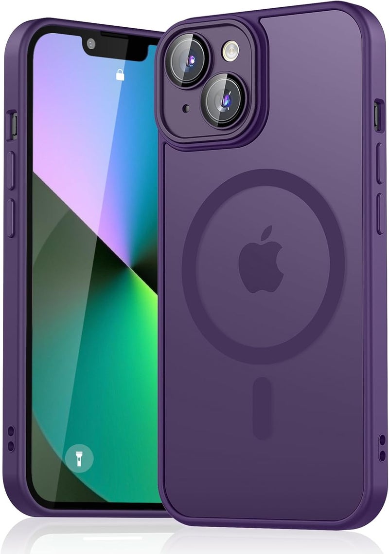 Demark Magnetic for iPhone 13 Case, [Compatible with MagSafe][10 FT Military Grade Drop Protection] [Dual Layer Structure Protection] Non-Slip Heavy Duty Full-Body Shockproof iPhone 13 Cover (Purple) - Image 1