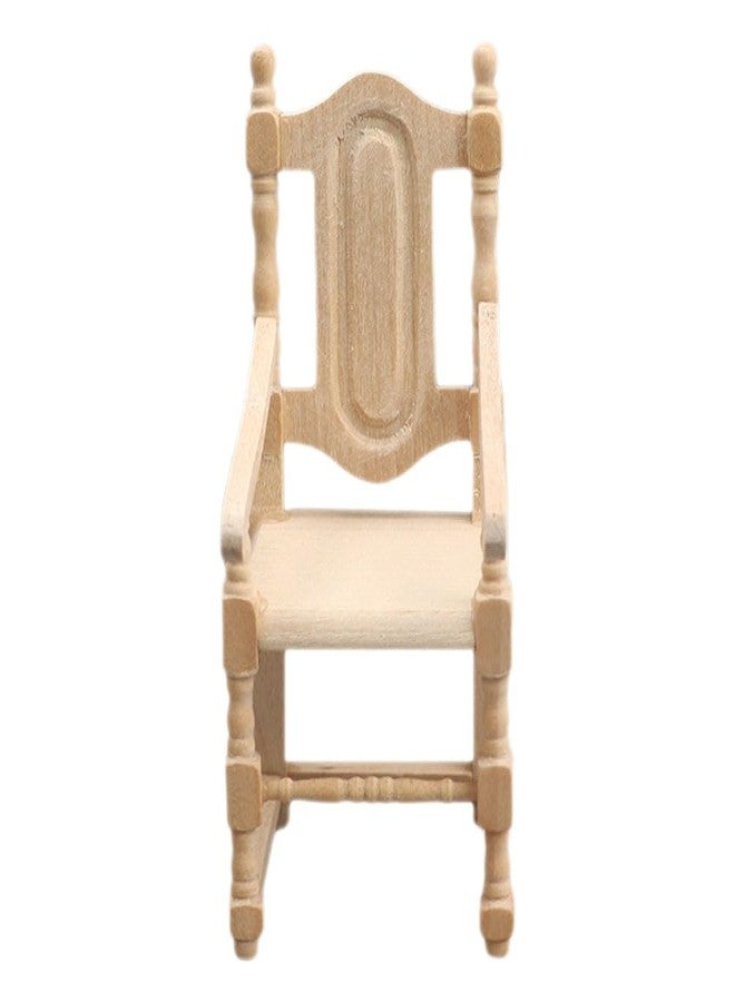 هيموتون كرسي هيموتون المصغر، كرسي بذراعين خشبي، أثاث بيت الدمية المصغر، ديكور سطح بيت الدمية، أثاث مصغر، أثاث صغير، كرسي عتيق - Image 1