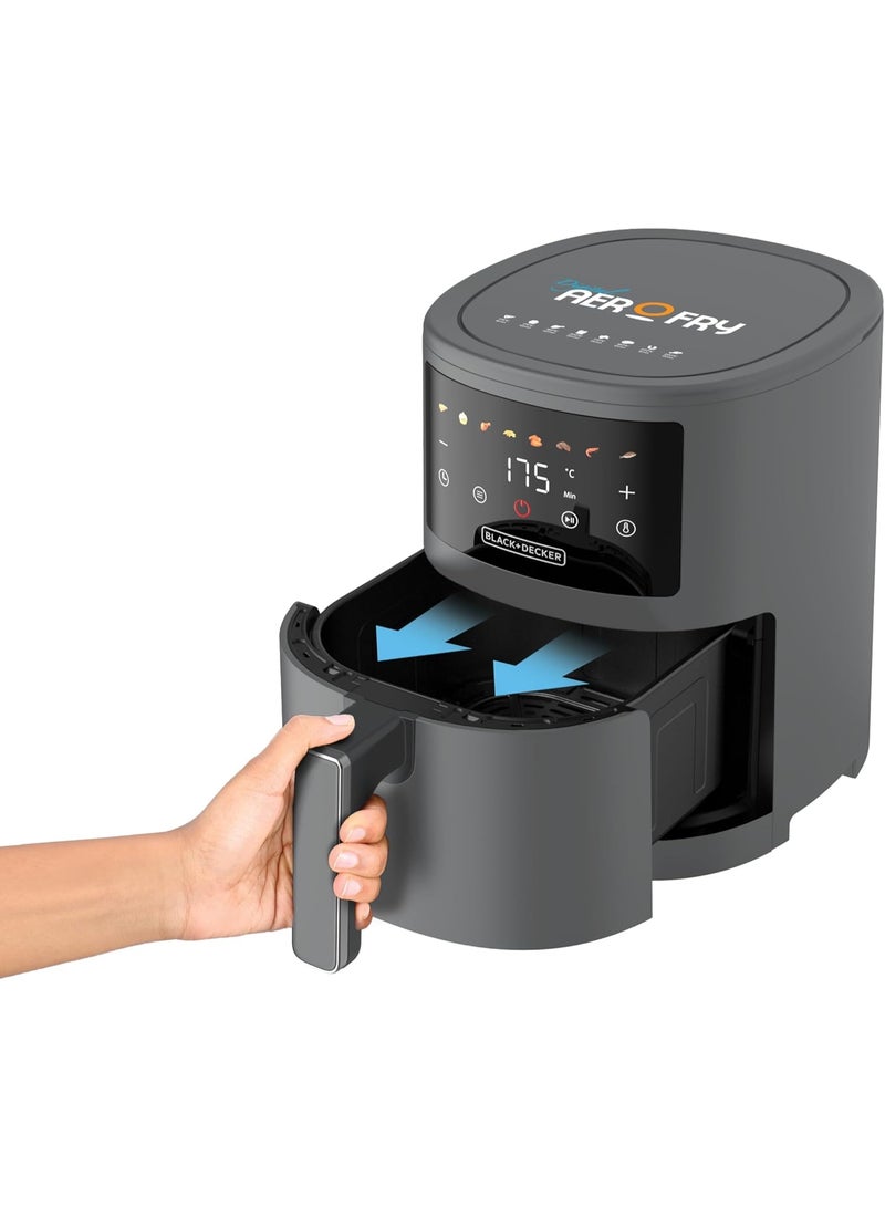 BLACK&DECKER 8 in 1 Digital Air Fryer | 3.5L Capacity with Rapid Air Convection Technology | 1500W Power with Colored LED Display | Auto OFF Function with 3 Beep Shake Reminder - Image 2