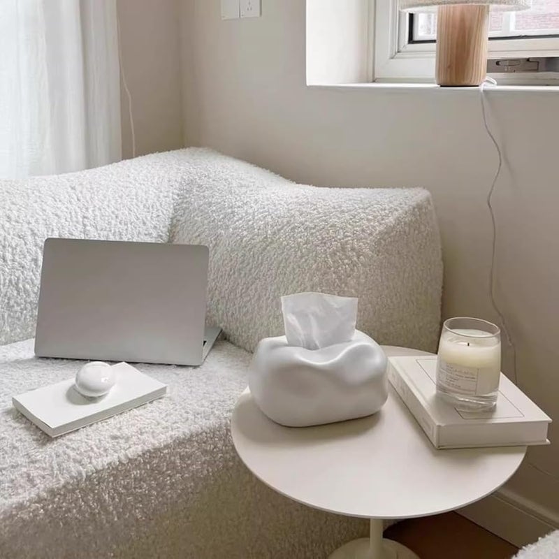 Black Ceramic Tissue Box Holder Living Room Dining Table Napkin Storage Case - Image 5