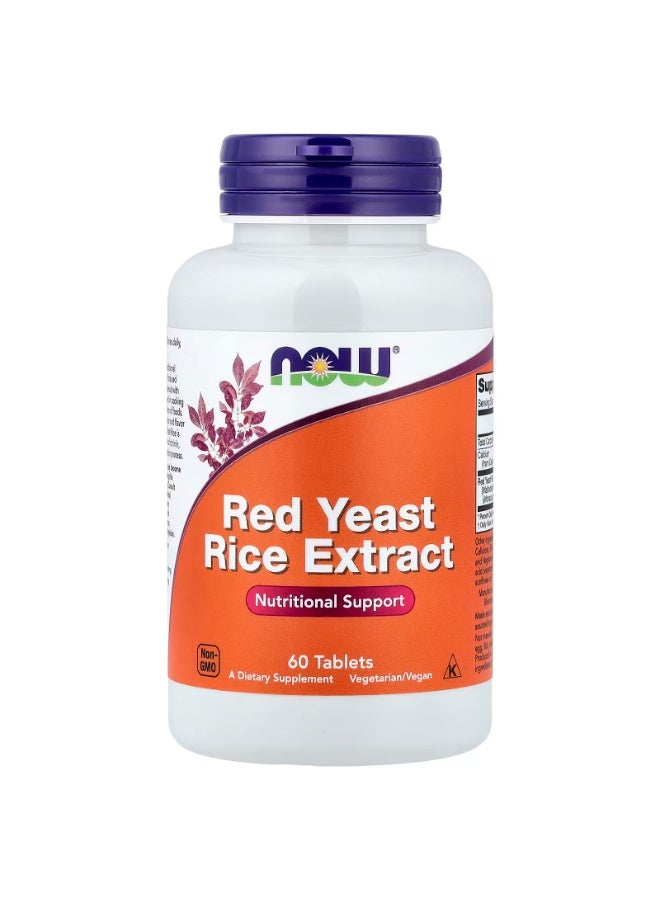 now Red Yeast Rice Extract, 60 Tablets - Image 1