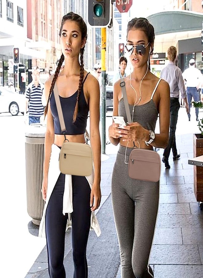 MAXTOP Small Crossbody Bags for Women with Detachable Strap Fanny Packs for Women Sling Cross Body Purse for Travel Essentials Taupe - Image 2