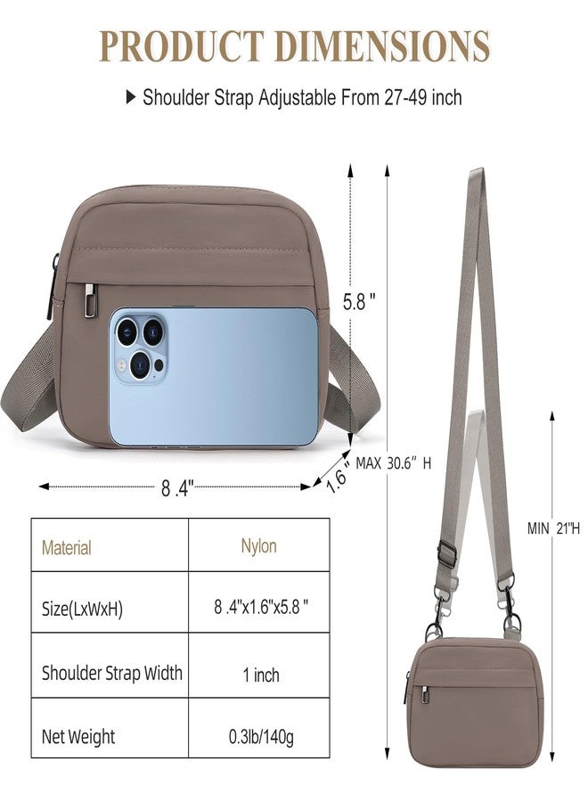 MAXTOP Small Crossbody Bags for Women with Detachable Strap Fanny Packs for Women Sling Cross Body Purse for Travel Essentials Taupe - Image 5