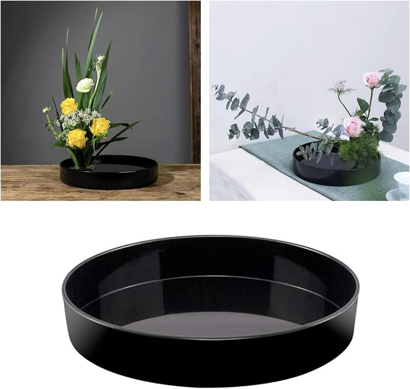 Eggone Japanese Ikebana Kit Floral Frog Flower Container Set with 9inch Plastic Bowl Vase Pot, 1.57inch Kenzan, 2.76inch Plastic Kenzan, 2-in-1 Kenzan Tool Clean and Straighten Pin (Set A) - Image 2