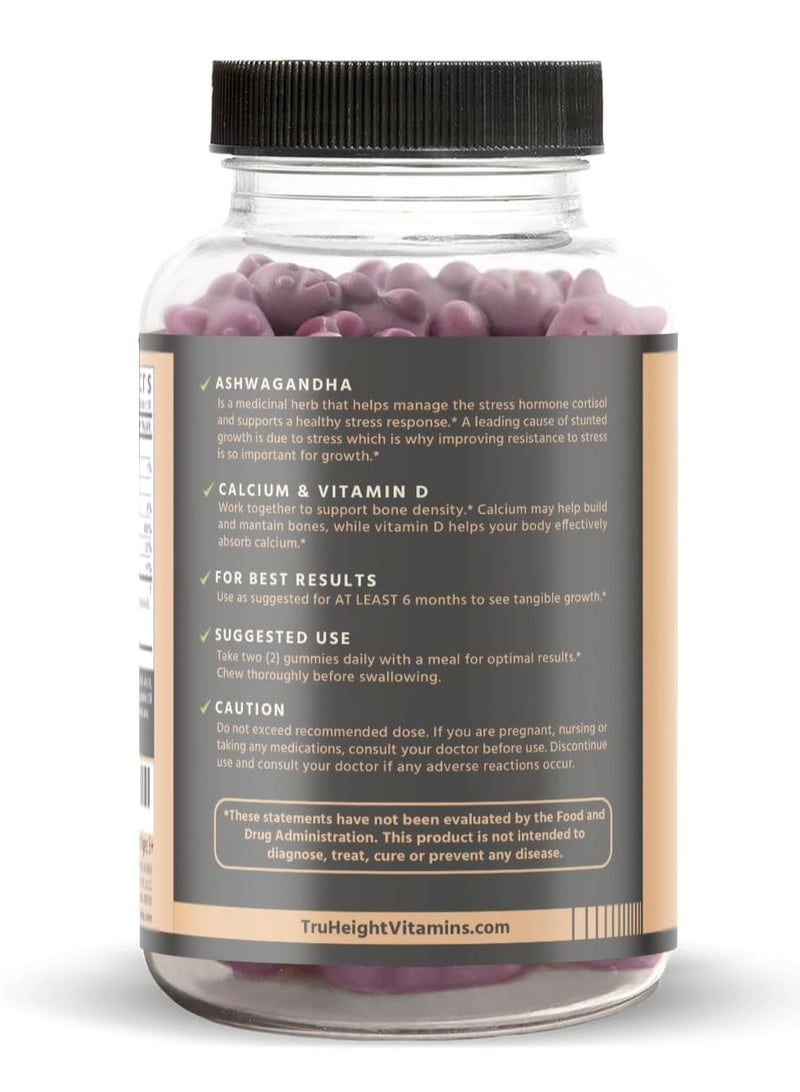 TruHeight  Gummies - Height Growth Maximizer- 60 Gummies Grape Flavor - Image 2