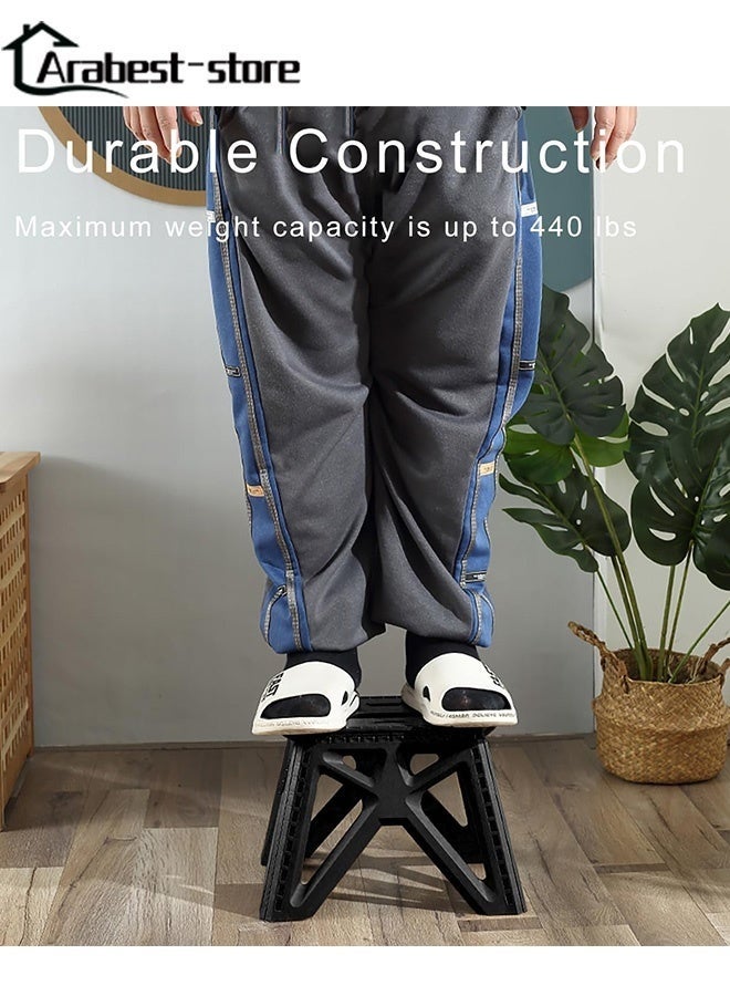 Bukela Portable Folding Stool More Sturdy Collapsible Telescoping Foldable Camping Stool for Adults for Outdoor Fishing Hiking Gardening Travel BBQ Brown 31 x 27 x 23.5 cm - Image 2