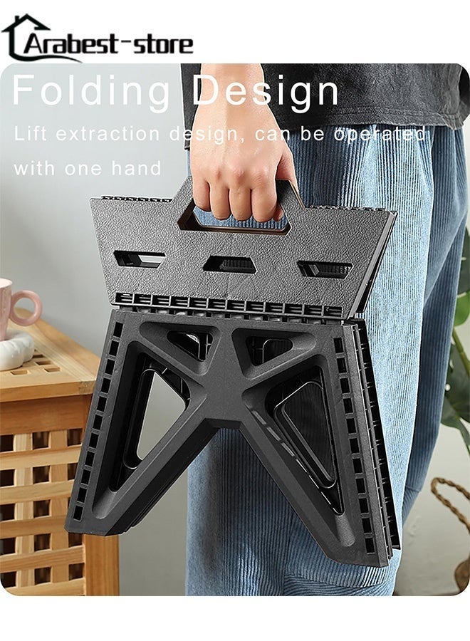 Bukela Portable Folding Stool More Sturdy Collapsible Telescoping Foldable Camping Stool for Adults for Outdoor Fishing Hiking Gardening Travel BBQ Brown 31 x 27 x 23.5 cm - Image 3