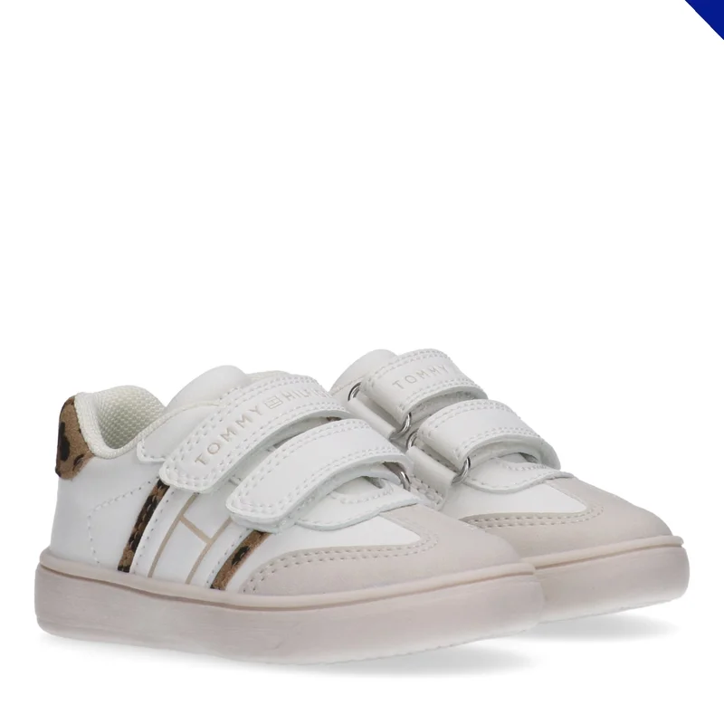 تومي هيلفيغر Little Low Top Velcro Sneakers