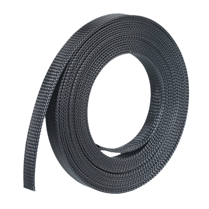 21ft 1 Inch (25mm) Expandable Braided Cable Sleeve Cord Protector Tubing Sheath for Automotive Television Computer & Other Home Devices - Image 1