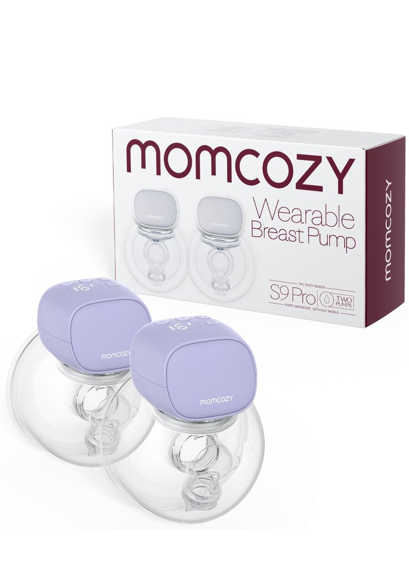 Momcozy - مضخة ثدي كهربائية مزدوجة S9 Pro، مضخة ثدي يمكن ارتداؤها، شاشة LED، وضعان و9 مستويات - Image 1