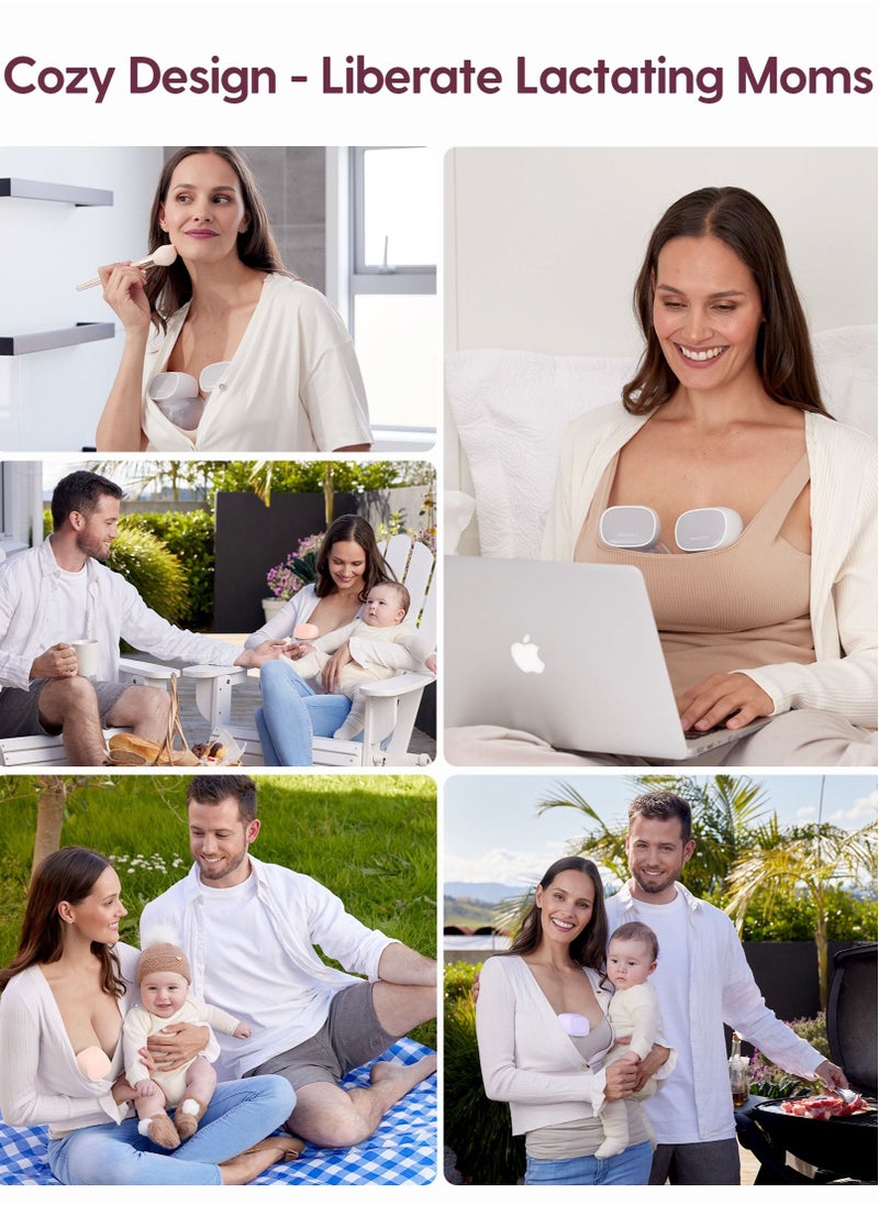 Momcozy - مضخة ثدي كهربائية مزدوجة S9 Pro، مضخة ثدي يمكن ارتداؤها، شاشة LED، وضعان و9 مستويات - Image 1