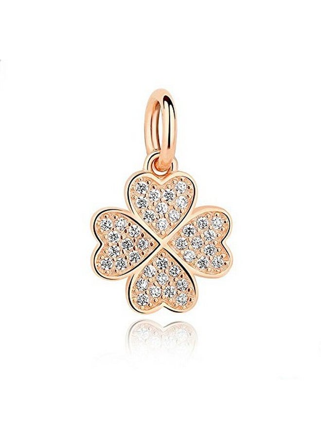 Rose Gold Plating Heart Charm 925 Sterling Silver Lucky Green Clover Bead Fit For Fashion Charms Bracelet & Necklace (Rose Gold Plated Clover) - pzsku/Z0B5F197160E2559409B0Z/45/_/1733731373/9051e99c-bb26-4ccf-b861-aa541e61ffa3