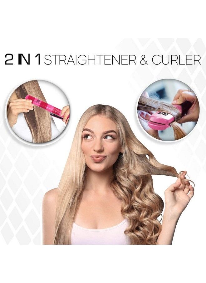 Brilliance New York - 1.25 Inch Diamond Ceramic Flat Iron Frizzfree And Antistatic Ionic Plates Dual Voltage Flat Iron For Travel - Image 1