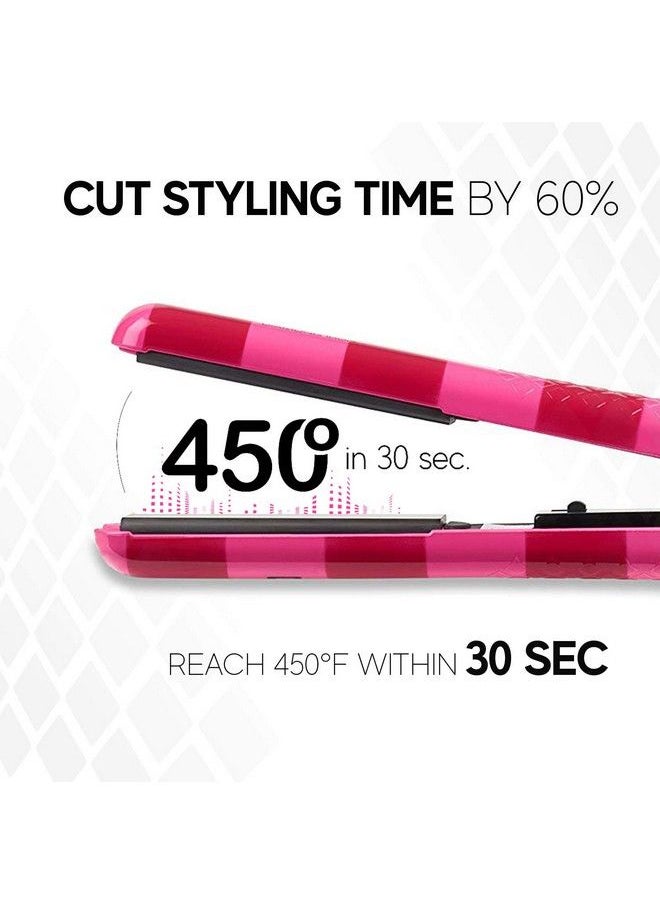Brilliance New York - 1.25 Inch Diamond Ceramic Flat Iron Frizzfree And Antistatic Ionic Plates Dual Voltage Flat Iron For Travel - Image 1