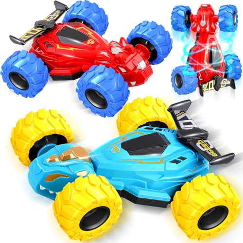 ZYSUN Toddler Monster Truck ToysDinosaur Toys for Ages 34 Friction Spin Stunt Race Cars2 PCS Push and Go Baby Toy CarsOff Road 360 Rotating TrucksChristmas Birthday Gifts for Kids 3 Year Old Boys Girls - Image 1