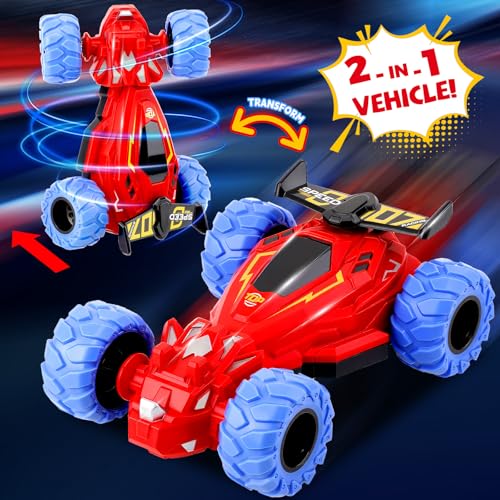 ZYSUN Toddler Monster Truck ToysDinosaur Toys for Ages 34 Friction Spin Stunt Race Cars2 PCS Push and Go Baby Toy CarsOff Road 360 Rotating TrucksChristmas Birthday Gifts for Kids 3 Year Old Boys Girls - Image 5