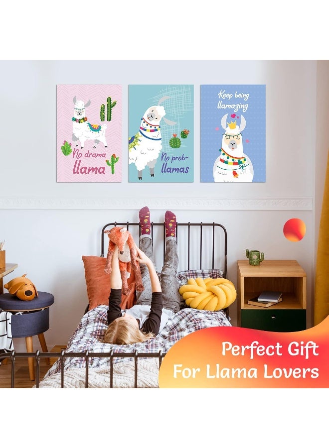 Throwback Traits Llama Decor, Llama Gifts, Llama Wall Art, Set of 4 Prints 11x17" - Image 2