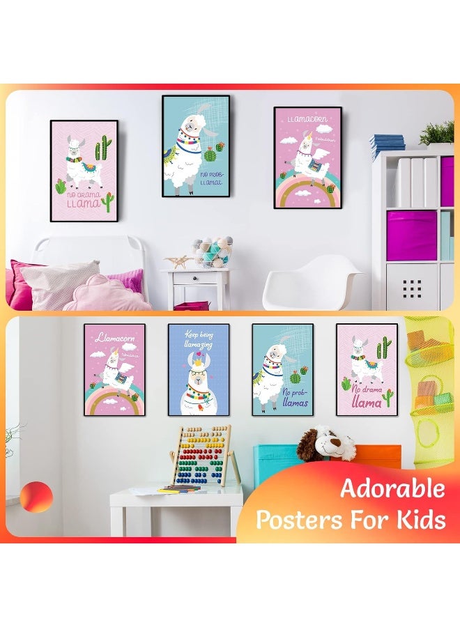 Throwback Traits Llama Decor, Llama Gifts, Llama Wall Art, Set of 4 Prints 11x17" - Image 3