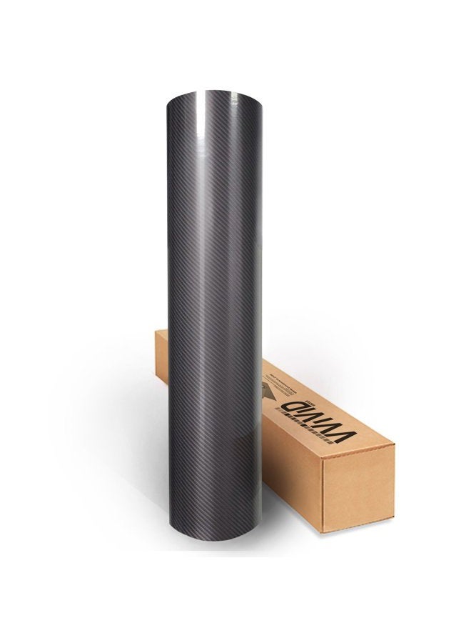 VVIVID High Gloss Carbon Fiber Tech Art Vinyl Wrap Film (1.49ft x 5ft, Dark Grey) - Image 3