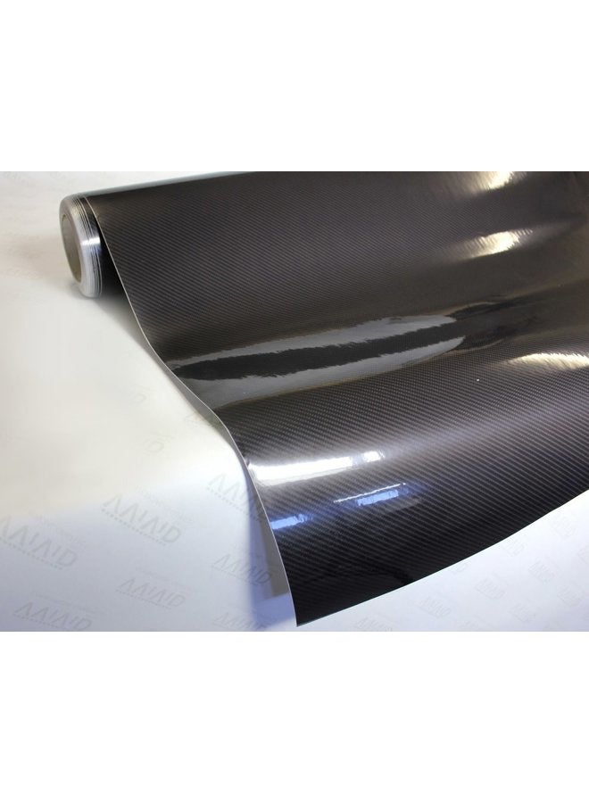 VVIVID High Gloss Carbon Fiber Tech Art Vinyl Wrap Film (1.49ft x 5ft, Dark Grey) - Image 2