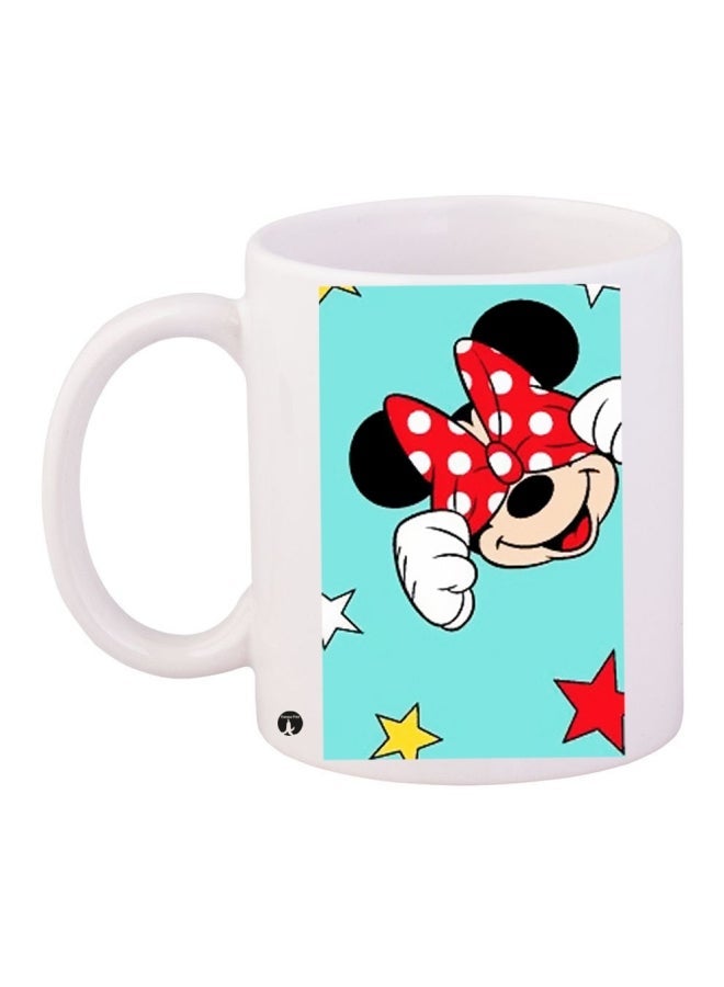 RYN Printed Ceramic Coffee Mug White/Blue/Red