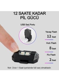 Best Motorcycle Drone Airplane Wing Flashing LED Rechargeable Wireless Mini LED Lamp  - Image 2