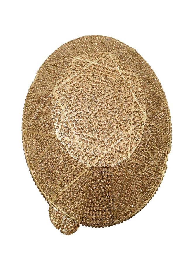 DEBIMY Rhinestone Evening Bag 3D Diamond Shape Crystal Clutch Purse for Wedding Formal Party Gold - Image 5