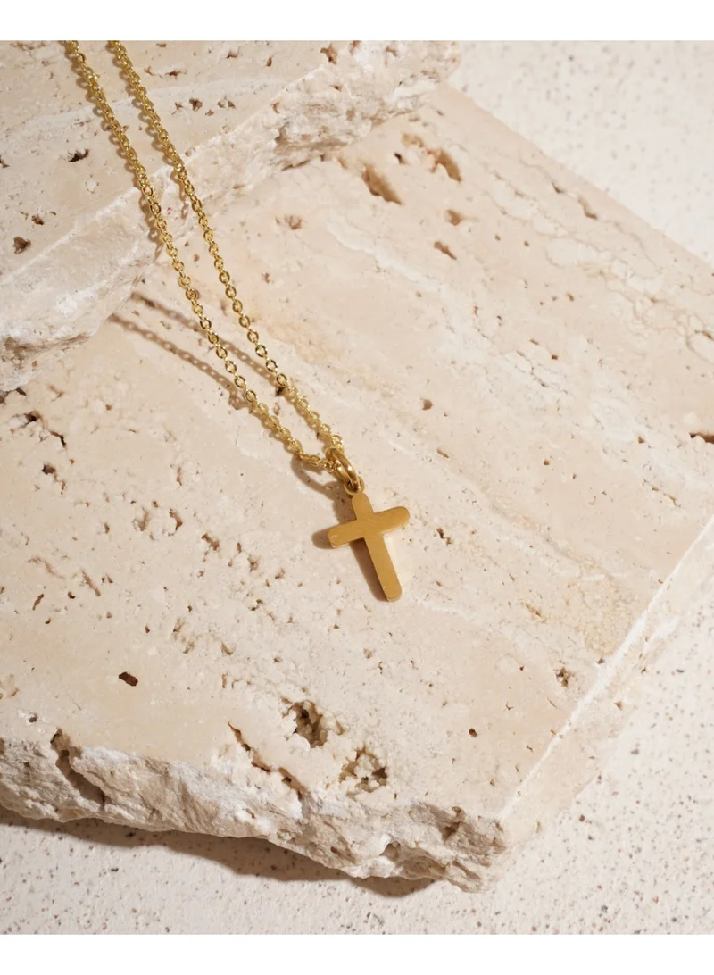 Sosha Elegance Grace Golden Cross Pendant Chain