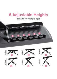 Subay Pedicure Foot Rest, 6 Heights Adjustable Foot Stand For Pedicure, Foldable Non-Slip Pedicure Stand For Easy At Home Pedicures, No More Bending Or Stretching Pedicure Stool Tool For Home Foot Spa  - Image 2