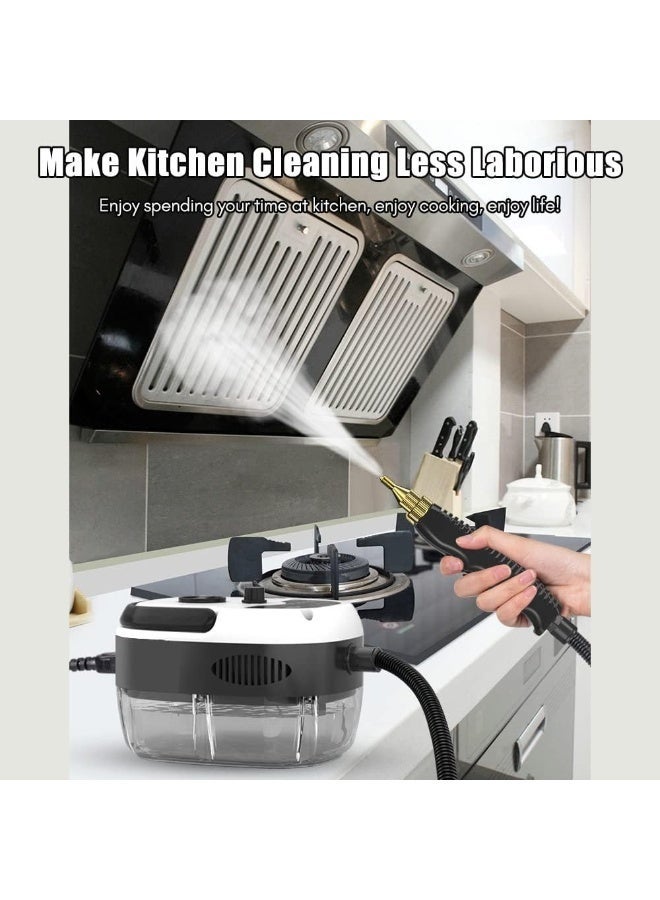 ELTRAZONE 2500W Portable Handheld Steam Cleaner with High-Temperature Pressurized Steam, Multi-Purpose Cleaning Machine with Brush Heads and Protective Gloves for Kitchen, Furniture, Bathroom and Car Detailing - Image 3