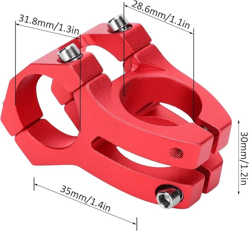 FASTPED Bicycle Handle Stem 31.8mm with 31.8mm Aluminum Alloy MTB Handlebar Riser Bar for Mountain Bike 720/780MM (Red) (D) Hollowed Short Handlebar Short Bar Aluminium Bike Stems Red - Image 2