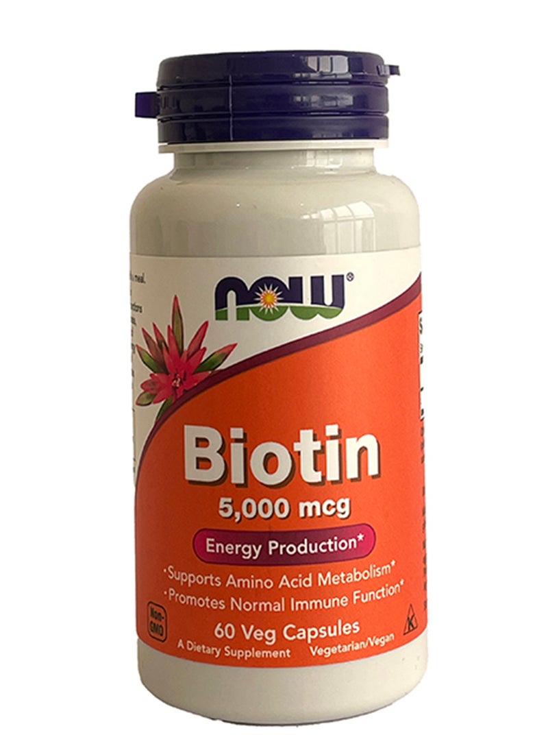 now Biotin 5000Mcg Vcaps 60S New 2016