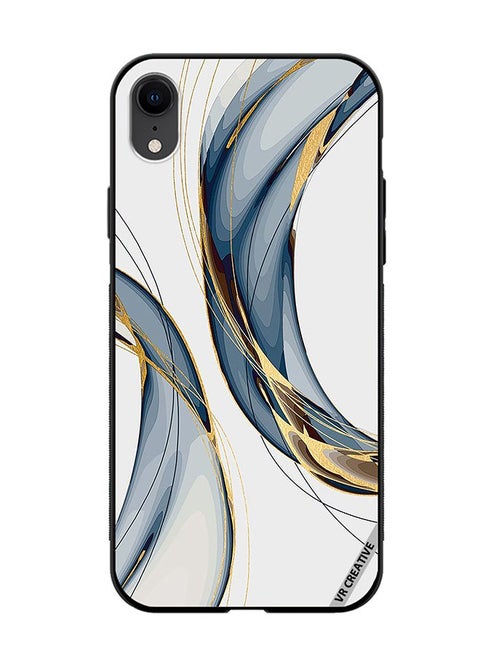 Protective Case Cover For Apple iPhone XR Digital Art Layers Design Multicolour
