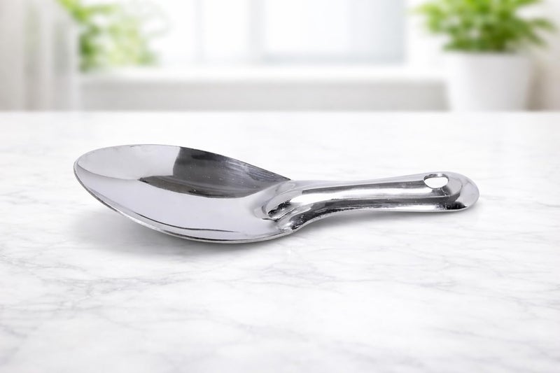 GS KITCHENWARE GS Stainless Steel Rice Serving Spoon, Rice Ladle/Chamcha for Serving, Bhatiya Chamcha Set of 1. - Image 1