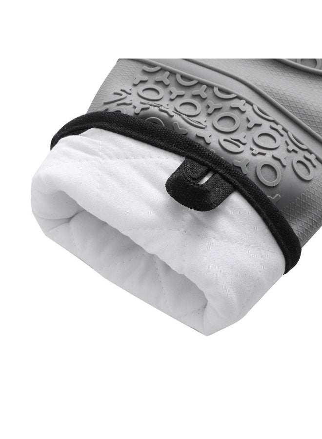Heat Insulation Silicone Kitchen Mitts with Textured Non Slip Grip for Cooking - Image 5