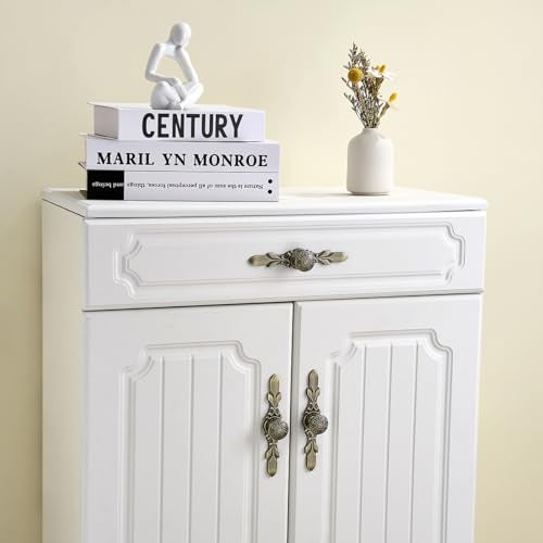 Aandxmok 10 Pack Round Antique Bronze Pulls with Backplate - 1.16 Knob and 5.8 Plate - Boho Dresser Bedroom Kitchen Cabinets Knobs - Image 3