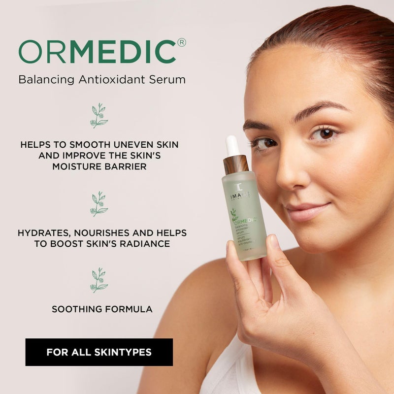IMAGE Skincare, ORMEDIC Balancing Antioxidant Serum, Hydrates & Soothes Skin with Organic Aloe Vera, Vitamin C, & Botanical Extracts, 1 fl oz - Image 2